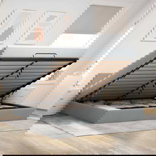 vidaXL Otomanski krevet s madracem&LED svijetlosivi 180x200cm tkanine Cijene