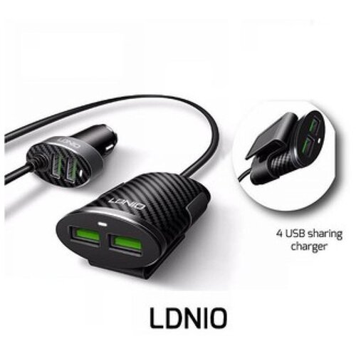 Olimp Sport LDNIO USB Car Charger 4 USB Ports 5V/5.1A 25.5W Black Cene