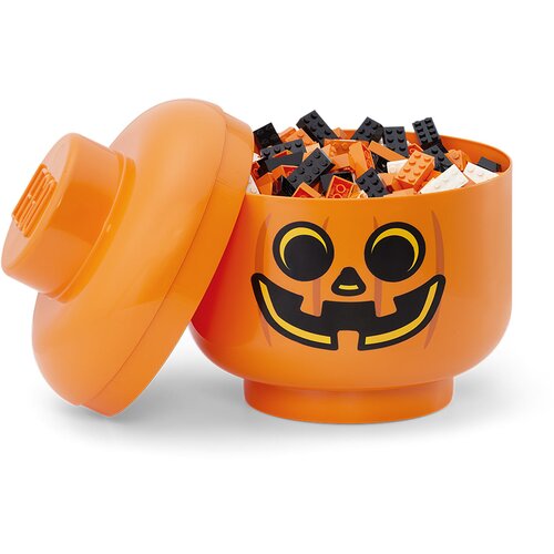 Lego Oranžna škatla za shranjevanje Pumpkin Head L Cene