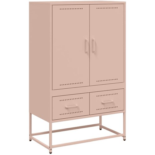 Maison Chic Visoka omara - Komoda - Predalnik roza 68x39x111,5 cm jeklo, (21716574) Slike