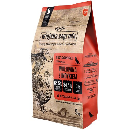 Wiejska zagroda govedina s puranom - 9 kg Cene