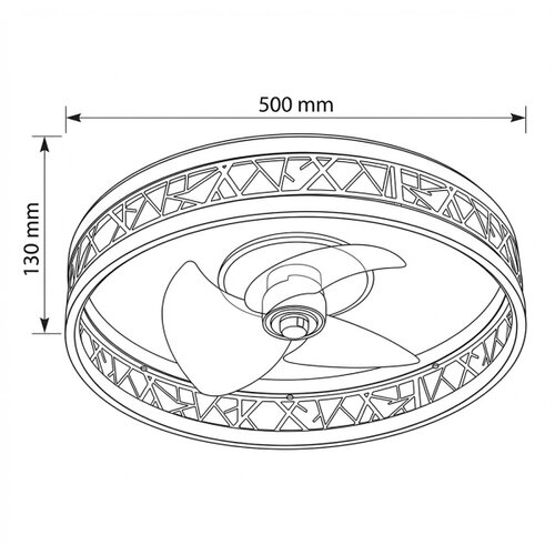Brilagi LED prigu&amp;scaron;iva plafonski ventilator LED/34W/230V 50 cm crna/zlatna + daljinski upravljač Slike
