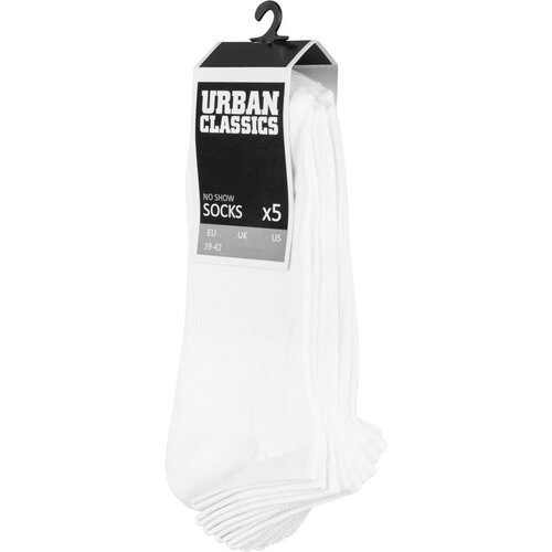 Urban Classics No Show Socks 5-Pack white Cene