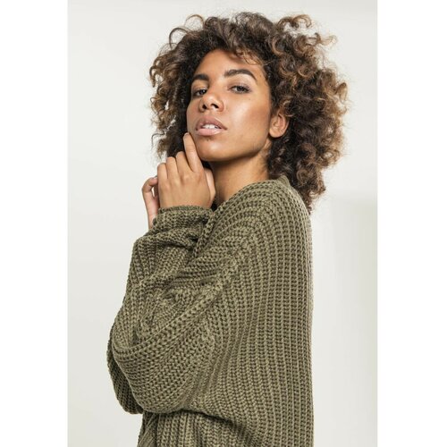 Urban Classics ladies wide oversize sweater olive Slike