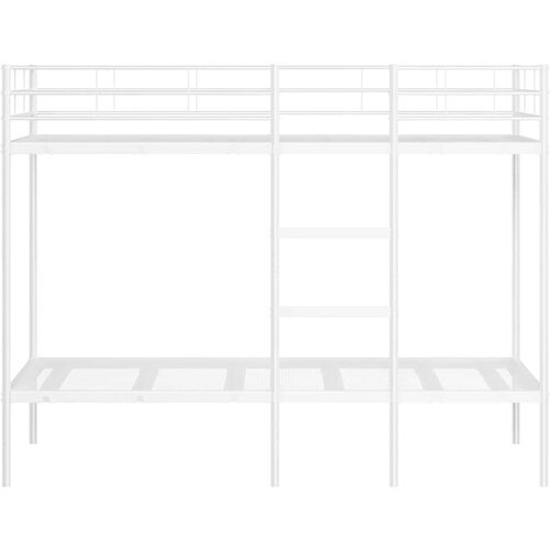 VidaXL krevet na kat bez madraca bijeli 90x190 cm čelik Slike