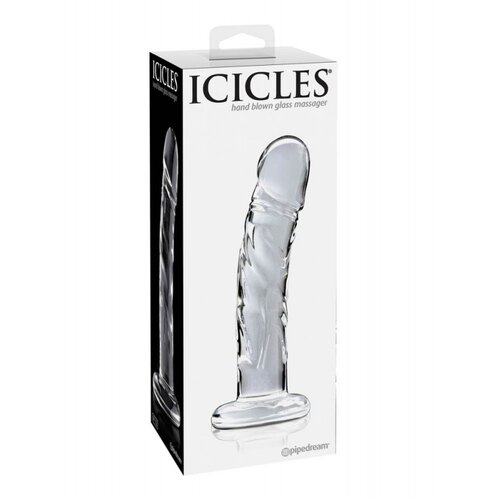 Icicles br. 62 - stakleni dildo za penis (proziran) Cijene