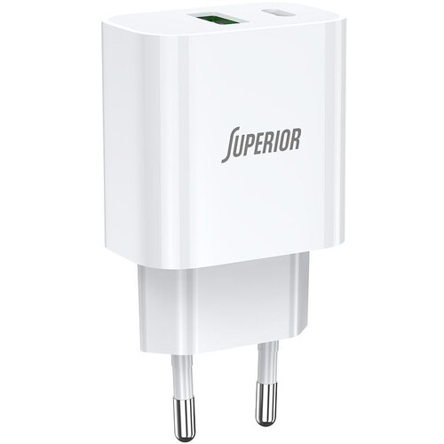 Superior kućni punjač SU-P102 20W USB A+Type C/ bela Cene