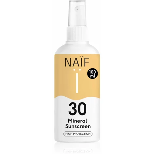 Naif Sun Mineral Sunscreen SPF 30 zaštitni sprej za sunčanje SPF 30 100 ml