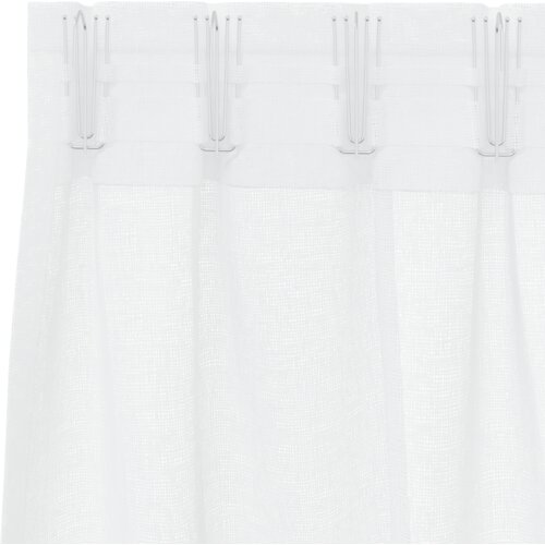 vidaXL Zavese z zavesami 2 pcs Bela 140 x 225 cm Poliester Cene