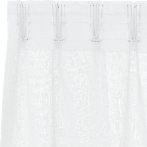 vidaXL Zavjese sa zavjesama 2 pcs Bijela 140 x 225 cm Poliester Cene