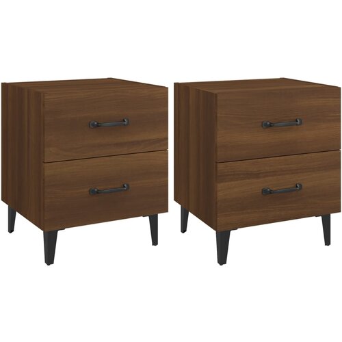 Maison Chic Dvo delni komplet Nočne omarice - Nočne mize rjavi hrast 40x35x47,5 cm, (21689934) Cene
