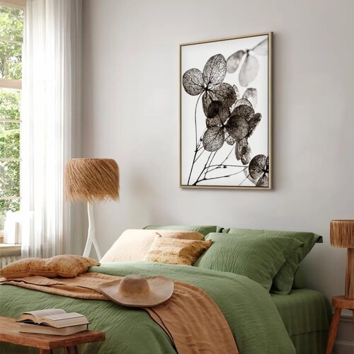  Slika - Transparent Clover (1 Part) Vertical 40x60 U prirodnom drvenom okviru Slike