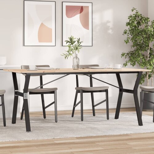  Blagovaonski stol Y-oblika 180x90x75 cm od borovine i čelik Cijene