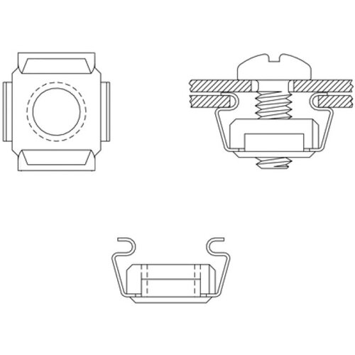 Logilink M6 screws cage nuts mounting kit, 20-Pack, zinc-plated, AC0111 Slike