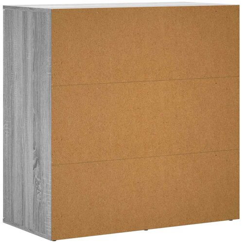  Komoda 2 kom boja hrasta sonome 79x38x80 cm konstruiranog drva Siva Slike