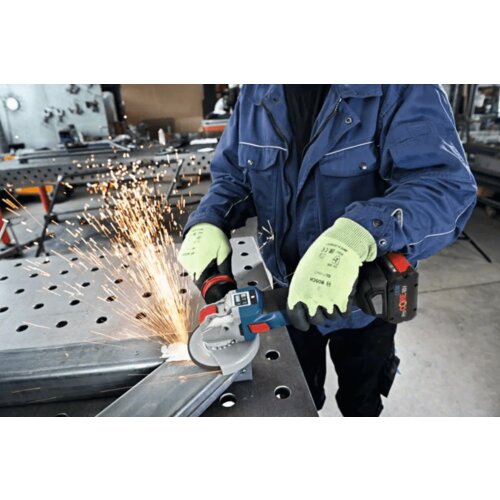 Bosch akumulatorska ugaona brusilica GWX 18V-10 SC, 125mm, X-LOCK, L-Boxx, bez baterija i punjača, 06017B0400 Slike