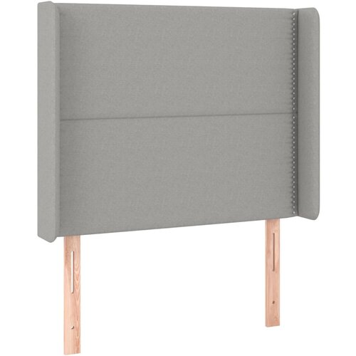 Maison Chic vzglavna omarica - nočna omarica - posteljna omarica z u&amp;scaron;esi svetlo sivo 83x16x118/128 cm blago, (21709487) Slike