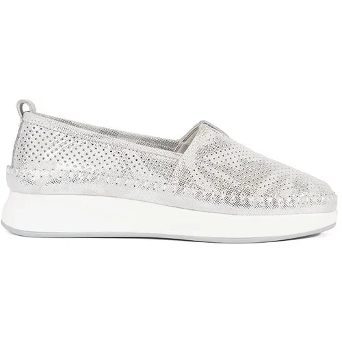 GOODIN Silver shoes made of natural leather Slike