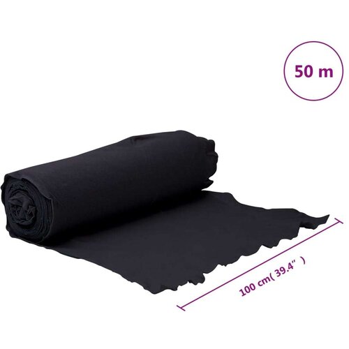 VidaXL Geotekstilna opna crna 1 x 50 m od poliesterskih vlakana Slike