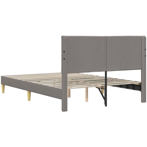  Krevetna konstrukcija Sivosmeđa 120 x 190 cm Tkanina Slike