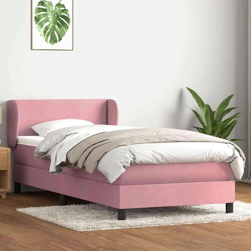 Box spring krevet s madracem ružičasti 80 x 220 cm bar&amp;scaron;unasti Slike