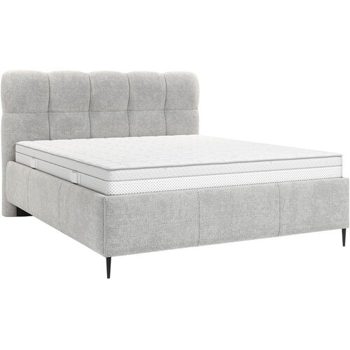 Boxxx OBLAZINJENA POSTELJA 140 cm x 200 cm , tekstil srebrne barve Slike