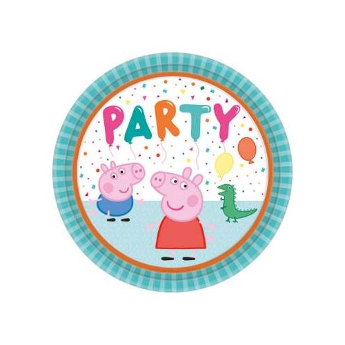 Amscan TANJIR 23 CM PEPPA PIG 8 KOM Slike