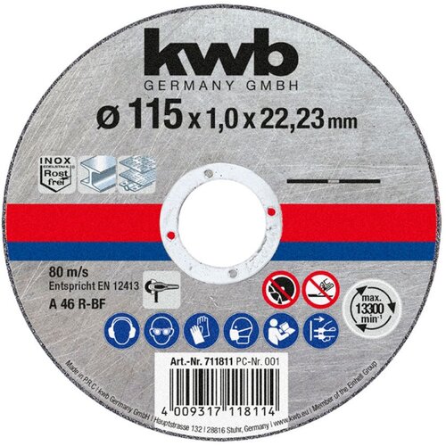 KWB rezna ploča tanka 115X1,0MM 711811 Cene