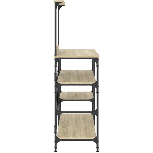  Pekarski stalak boje hrasta 90 x 40 x 132 cm od drva i metala Slike