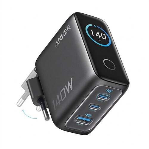 Anker 140W zidni punjač 4-porta (3x USB-C, 1x USB-A), tamno sivi, USB-C kabl Cene