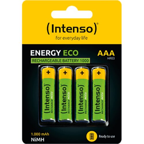 Intenso Baterija punjiva AAA / HR03, 1000 mAh, blister 4 kom &amp;ndash; AAA / HR03/1000 Slike