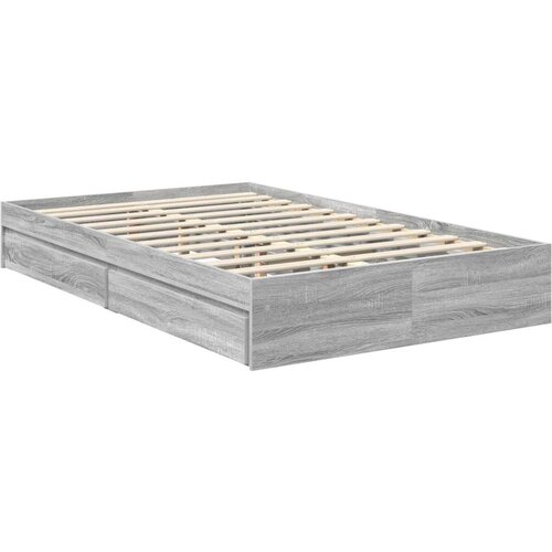  Okvir za krevet s ladicama Siva Sonoma 100 x 200 cm Slike