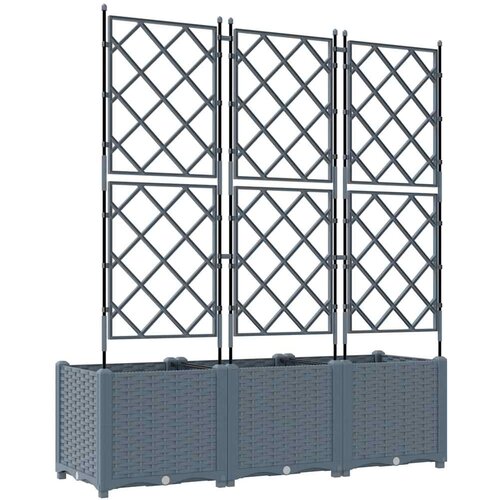 Vrtna saksija 3 pcs Svijetlo siva 120 x 40 x 143 cm Plastika Slike