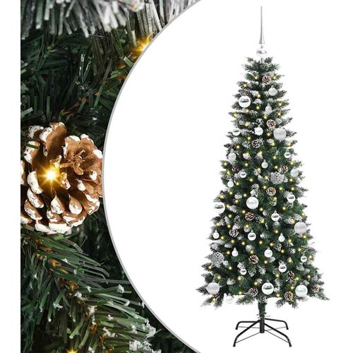 vidaXL Umestno božično drevo med 150 LED Zelena 66 x 66 x 150 cm, (5000068025) Cene