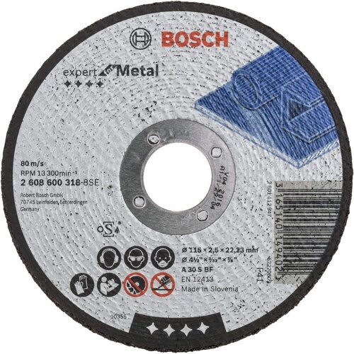 Bosch rezna ploča ravna Expert for Metal A 30 S BF, 115 mm, 2,5 mm - 2608600318 Cene