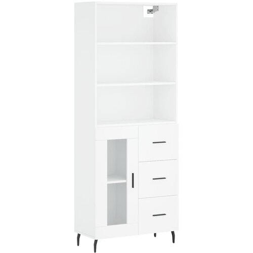 Maison Chic Visoka omara - Komoda - Predalnik bela 69,5x34x180 cm inženirski les, (21720318) Cene