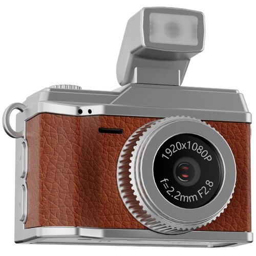 INF Mini Retro Kamera z Bliskavico: 1080P HD Video, Vintage Stil, Prenosni Snemalnik Brown, (5000098859) Cene