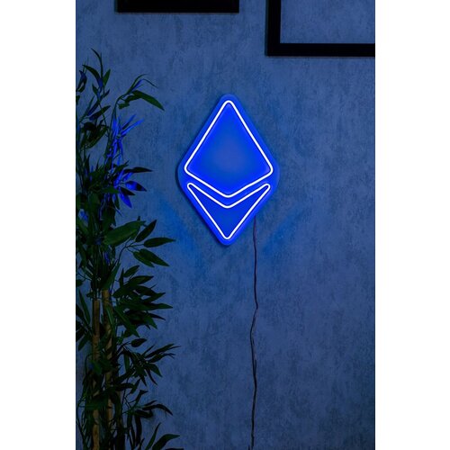 Wallity dekorativna led rasveta ethereum sign, 25x37cm, plava Cene