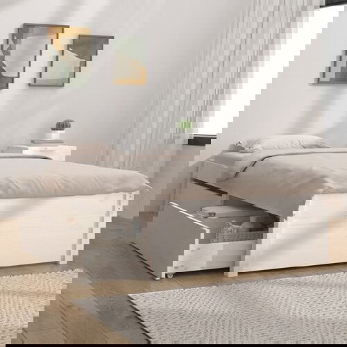 VidaXL Posteljni okvir s predali bel 100x200 cm Slike