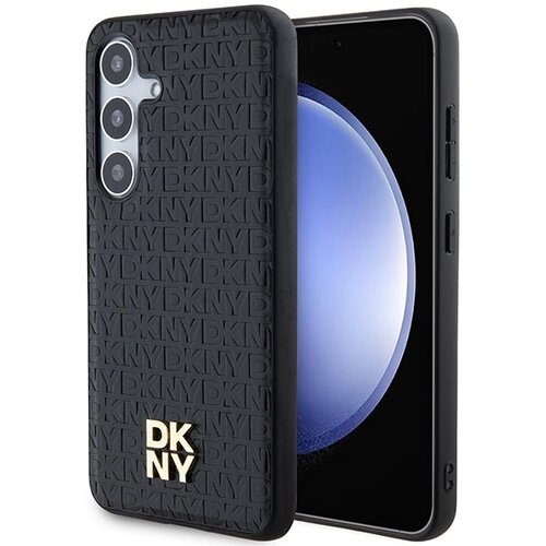 Dkny USNJENI OVITEK Z VZORECEM KOVINSKI LOGO ZA MAGSAFE ZA SAMSUNG GALAXY S24 ČRN, (21899162) Cene