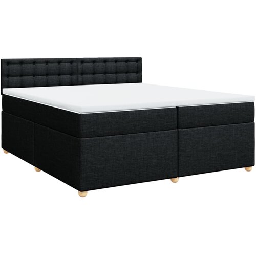 vidaXL Box spring postelja z vzmetnico črn 200x200 cm blago, (21305872) Cene