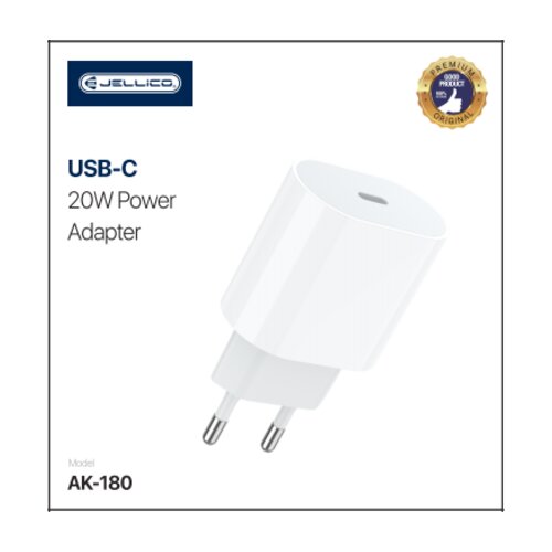 Jellico hišni polnilec AK-180 Quick Charge 20W vhod Type C - Original (EU Blister) bel Cene