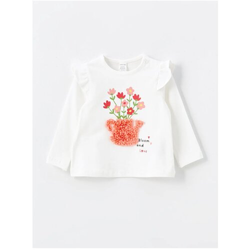 LC Waikiki baby Crew Neck Long Sleeve Floral Baby Girl T-Shirt Slike