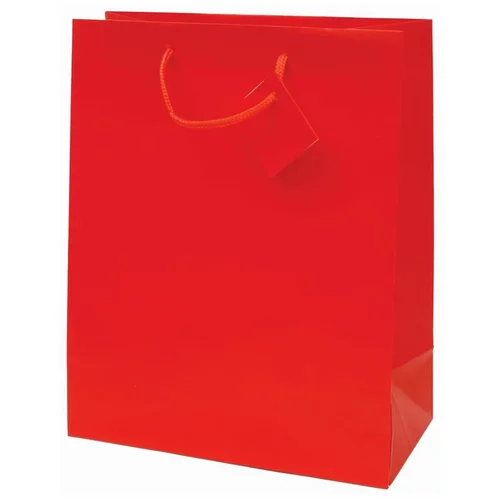  darilna vrečka, plastificirana, velika, mat rdeča