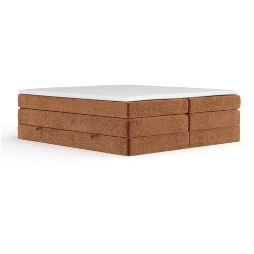 Maison de R&amp;ecirc;ve Narančasti boxspring krevet s prostorom za odlaganje/bez uzglavlja 140x200 cm Juniper &amp;ndash; Slike