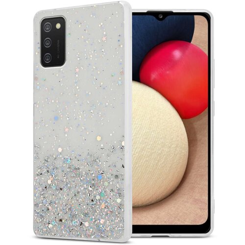 Cadorabo Ohi&scaron;je, združljivo z Samsung Galaxy A02s in prozorna z ble&scaron;čicami - Za&scaron;čitni ovitek iz prožnega silikona TPU s svetlečimi ble&scaron;čicami, (20860427) Cene