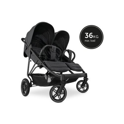 Hauck kolica za blizance Uptown Duo - Melange Black Slike