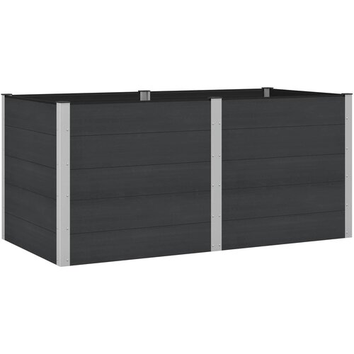 vidaXL Povi&scaron;ena gredica - Vrtna gredica Crna 200 x 100 x 91 cm WPC i aluminij - 200 x 100 x 91 cm Crna Cijene