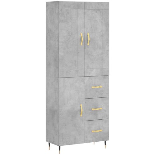 vidaXL Visoka komoda siva betona 69 5x34x180 cm od konstruiranog drva Cijene