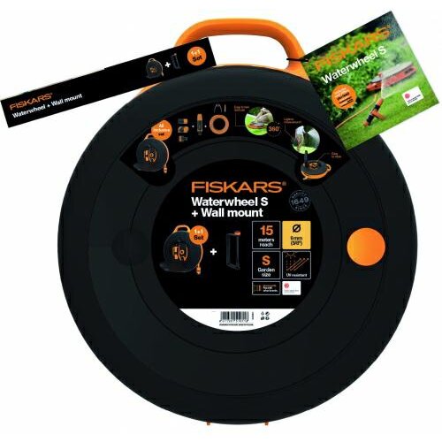 Fiskars bobni set s cevjo s + stenski ročaj, (21102663) Slike